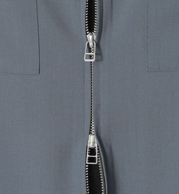  「ウールミックスポプリンジップシャツ」|シャツ・ブラウス|