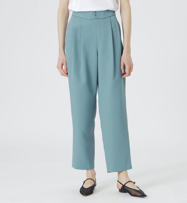  「クリアツイルテーパードパンツ」|その他|サックスブルー