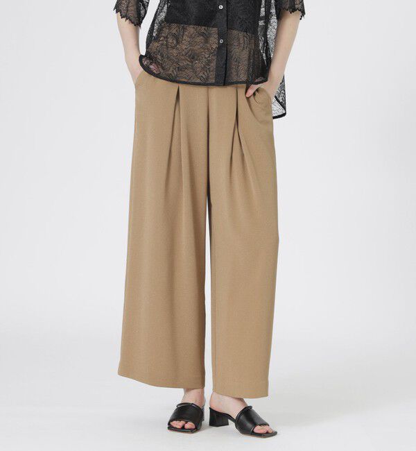  「ちりめんタックイージー」|その他|ベージュ