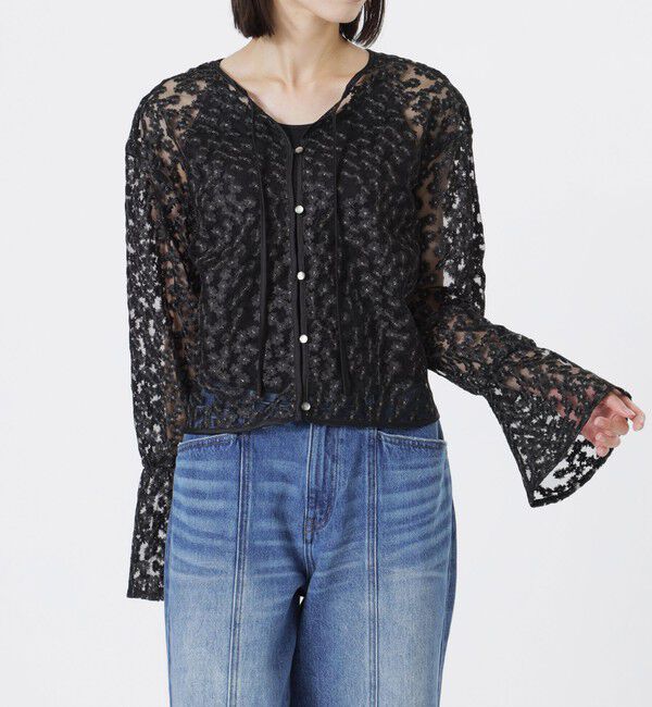  「フラワーチュールレースブラウス」|シャツ・ブラウス|