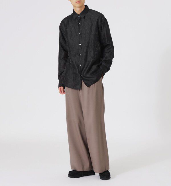  「シアーアブストラクトジャガードシャツ」|シャツ・ブラウス|