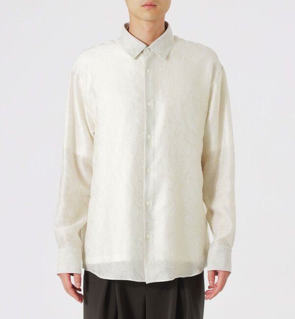  「シアーアブストラクトジャガードシャツ」|シャツ・ブラウス|