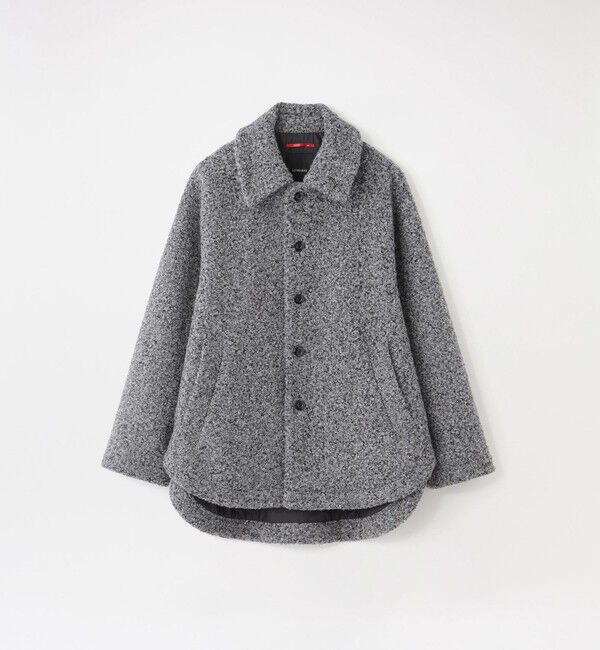  「【UNISEX】ブラッシュドループボアブルゾン」|ブルゾン・スタジャン|チャコールグレー