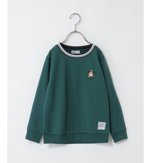 ikka kids「【キッズ】[速乾]リブライン刺繍トレーナー(100~160cm)」|Tシャツ・カットソー|Dkグリーン