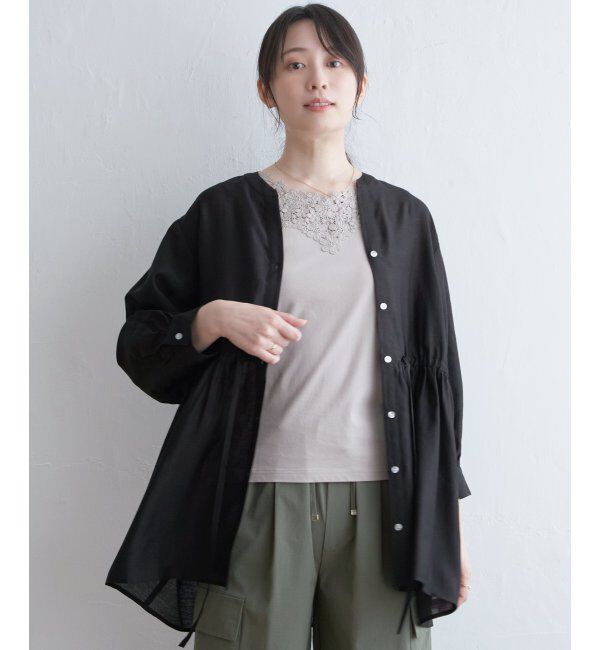 ikka「シアースキッパーシャツ」|シャツ・ブラウス|ブラック