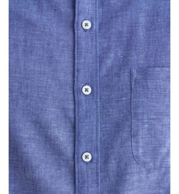 ikka「【速乾】7分袖イージーケアリネンバンドカラーシャツ」|シャツ・ブラウス|