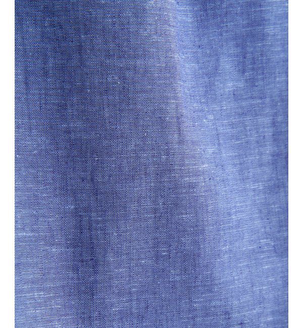 ikka「【速乾】7分袖イージーケアリネンバンドカラーシャツ」|シャツ・ブラウス|