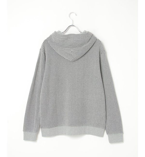 ikka「ビッグワッフルジップパーカー」|カーディガン|