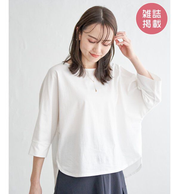 ikka「【雑誌InRed5月号掲載】【親子おそろい】梨地ジョーゼットドルマンプルオーバー」|その他|オフホワイト