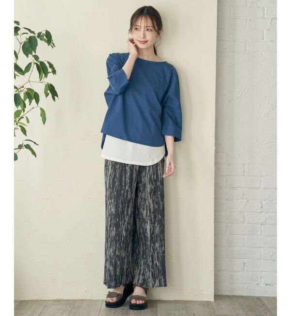 ikka「【雑誌InRed5月号掲載】【親子おそろい】梨地ジョーゼットドルマンプルオーバー」|その他|