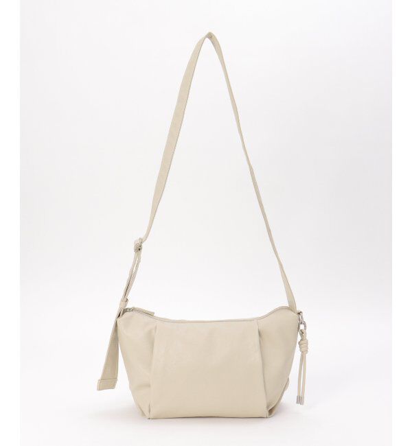 ikka「撥水合皮ハーフムーンミニショルダーバッグ」|その他|ベージュ