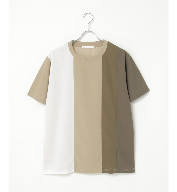 ikka「【接触冷感／吸水速乾】マルチファンクション縦切り替えTシャツ」|Tシャツ・カットソー|