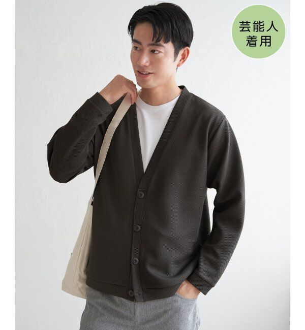 ikka「パイナップルサイドポケカーデ」|カーディガン|ダークブラウン