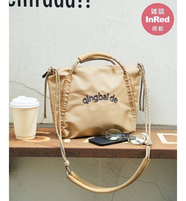 ikka「【雑誌InRed5月号掲載】撥水ロゴ入りミニトートバッグ」|その他|ベージュ
