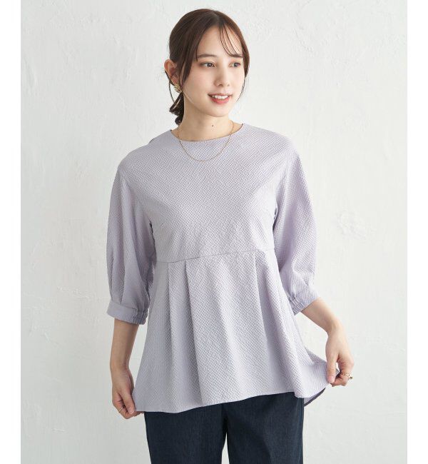 ikka「サッカーペプラムブラウス」|シャツ・ブラウス|