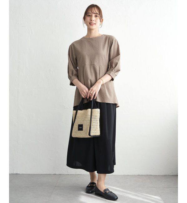 ikka「サッカーペプラムブラウス」|シャツ・ブラウス|