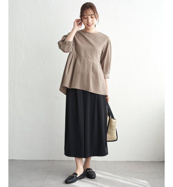 ikka「サッカーペプラムブラウス」|シャツ・ブラウス|