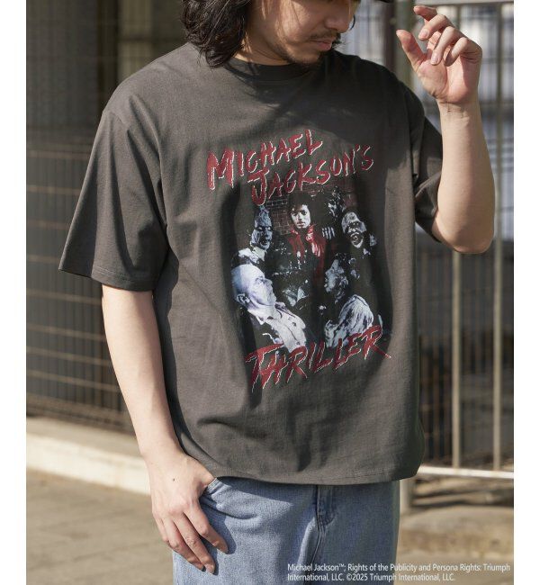 VENCE share style「Michael Jackson マイケル・ジャクソン ThrillerプリントTee」|Tシャツ・カットソー|チャコール