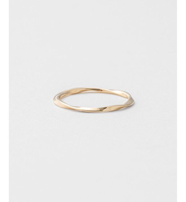 Jouete「K10YG ツイスト ピンキーリング」|リング|イエローゴールド