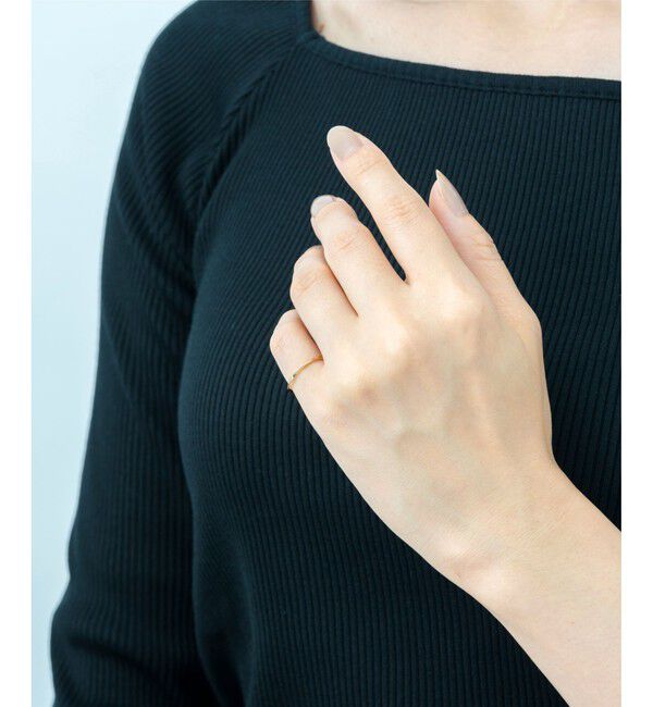 Jouete「K10YG ツイスト ピンキーリング」|リング|