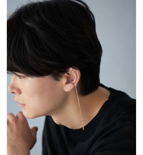 Jouete「[トーンカフス] チェーン コンビカラー」|イヤーカフ|