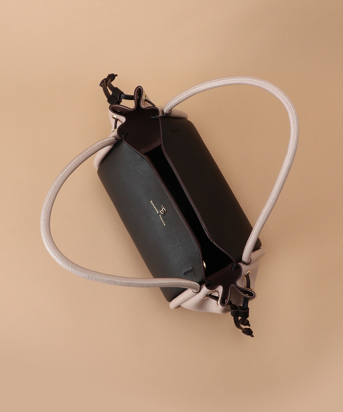 Samantha Thavasa「バイカラーサイド巾着 ハンドバッグ」|ハンドバッグ|