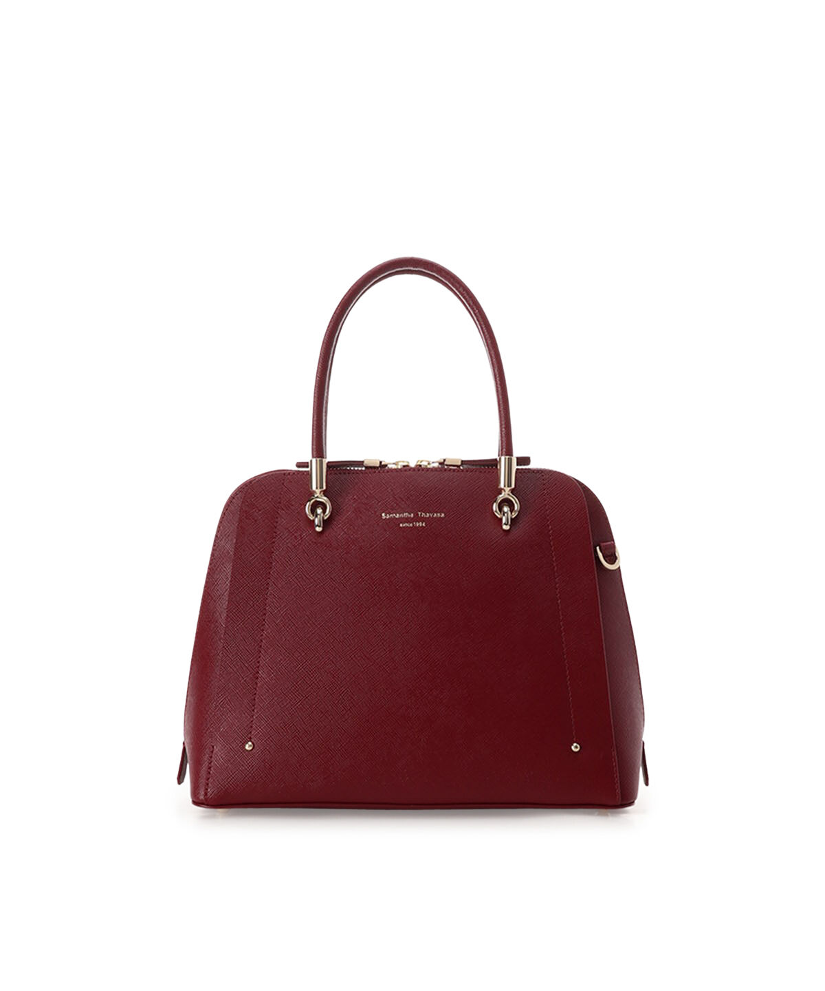 Samantha Thavasa「新アベクトワ パテントスプリットレザーハンドバッグ」|ハンドバッグ|ワインレッド