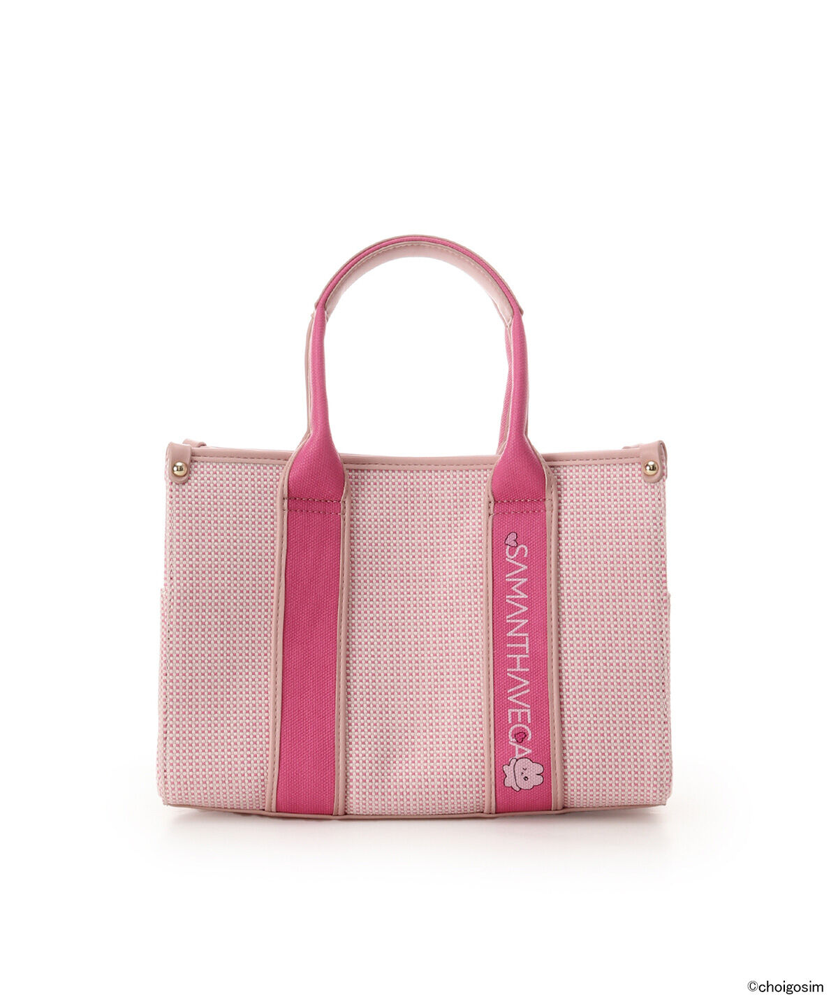 Samantha Vega「チェゴシム&times;SAMANTHAVEGA　「うさゴシム」ロゴテープバッグ」|ハンドバッグ|ピンク