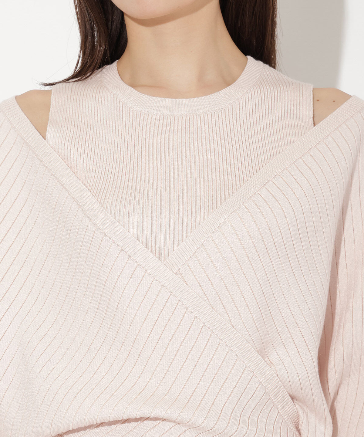 アンドクチュール「ManyWayレイヤードニットプルオーバー」|ニット・セーター|