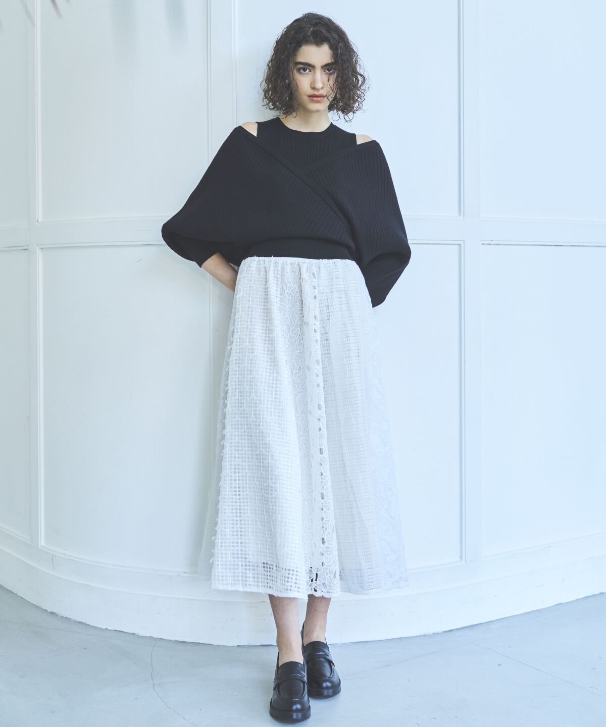 アンドクチュール「ManyWayレイヤードニットプルオーバー」|ニット・セーター|