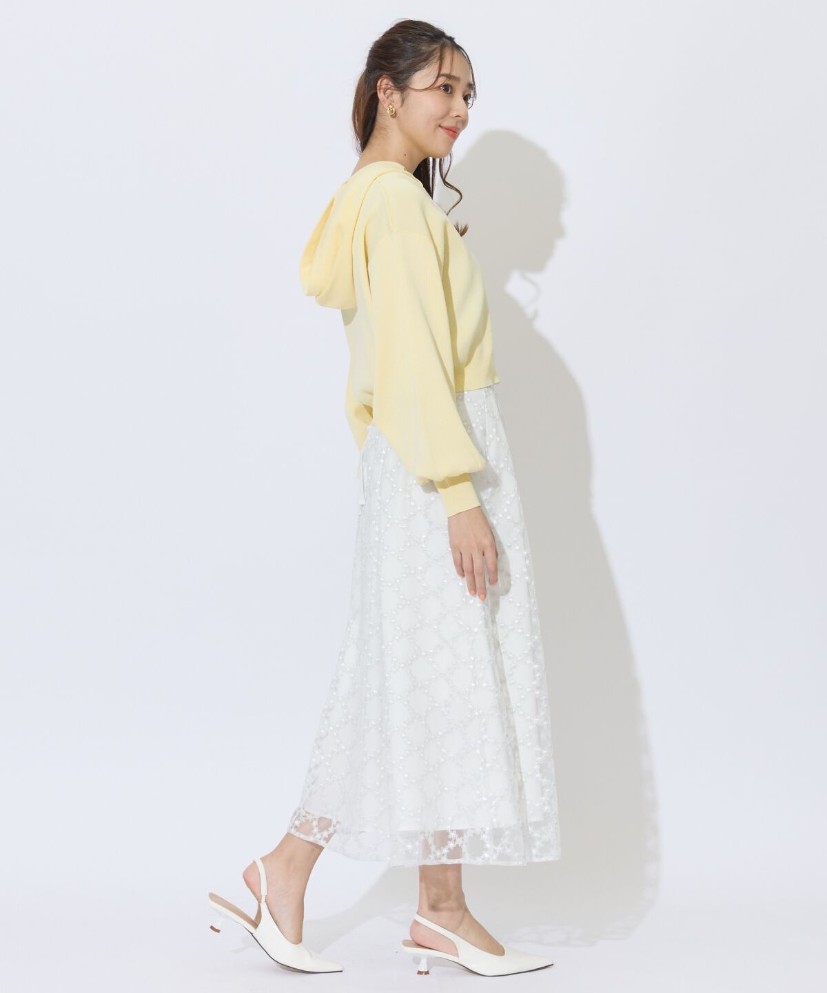 アンドクチュール「ダイヤチュールタックフレアスカート」|フレア|