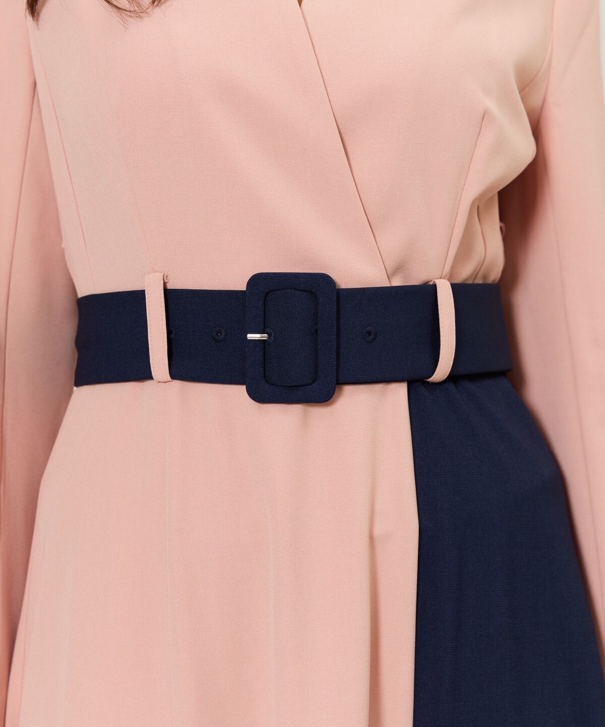 アンドクチュール「バイカラーカシュクールワンピース」|ワンピース|