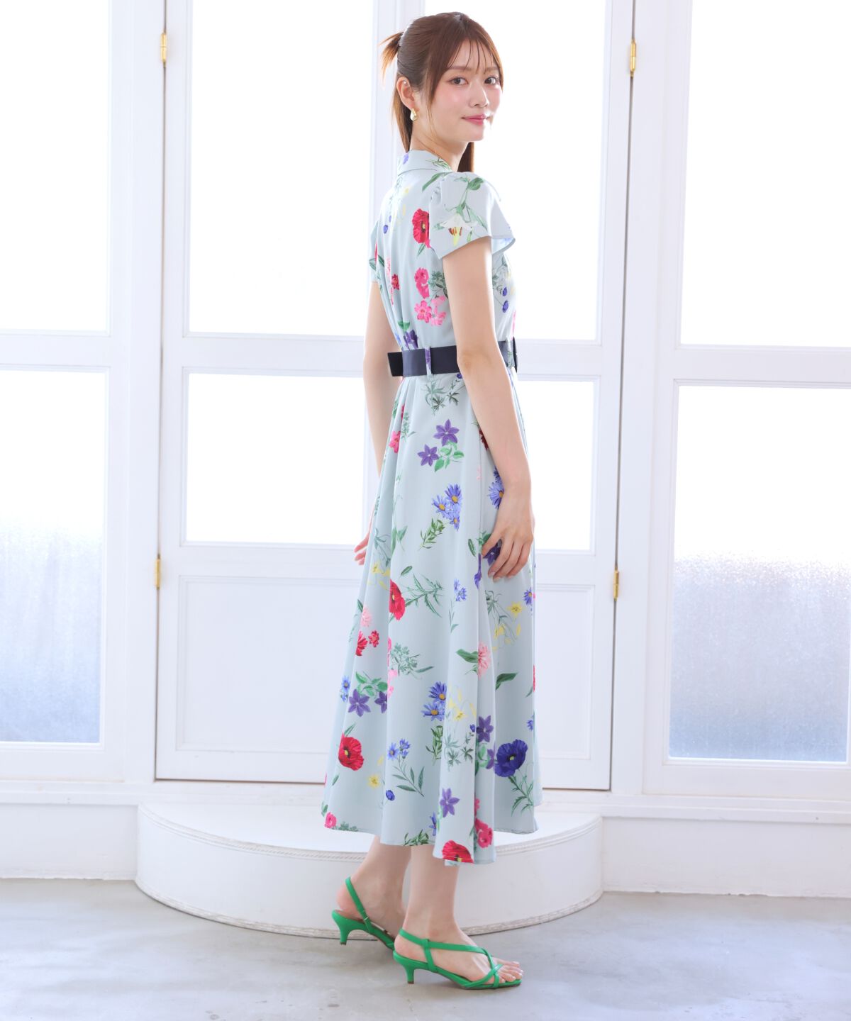 アンドクチュール「ボタニカルガーデンシャツワンピース」|ワンピース|