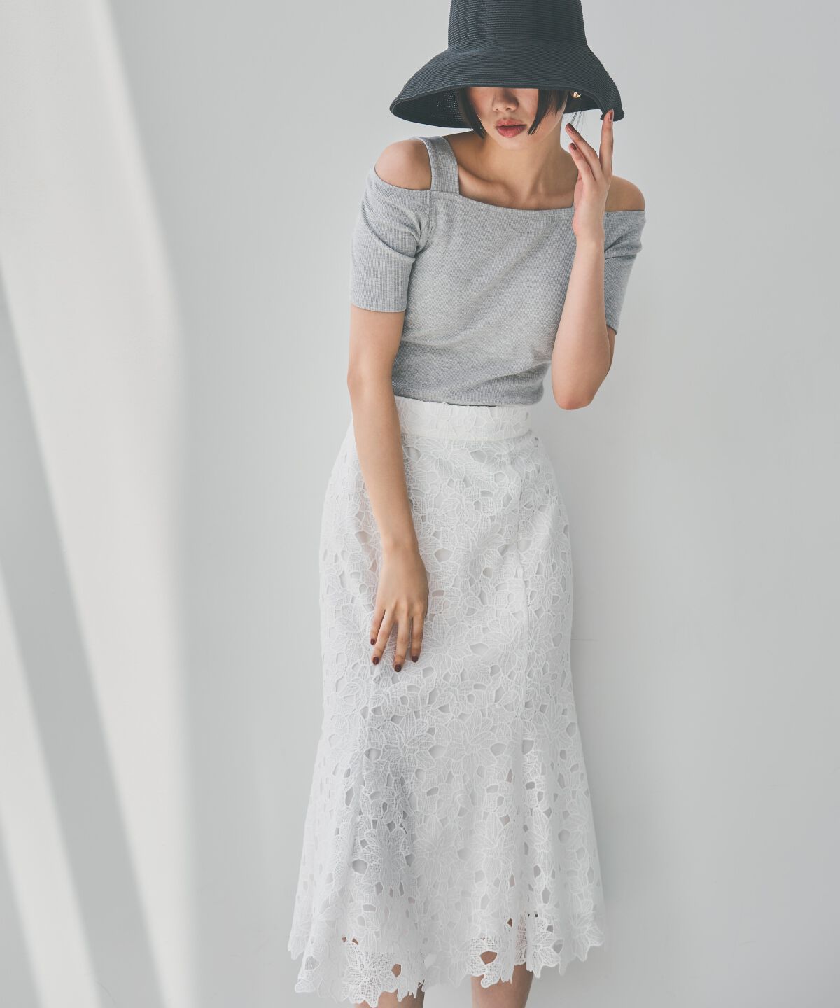 アンドクチュール「スカラレースマーメイドスカート」|フレア|