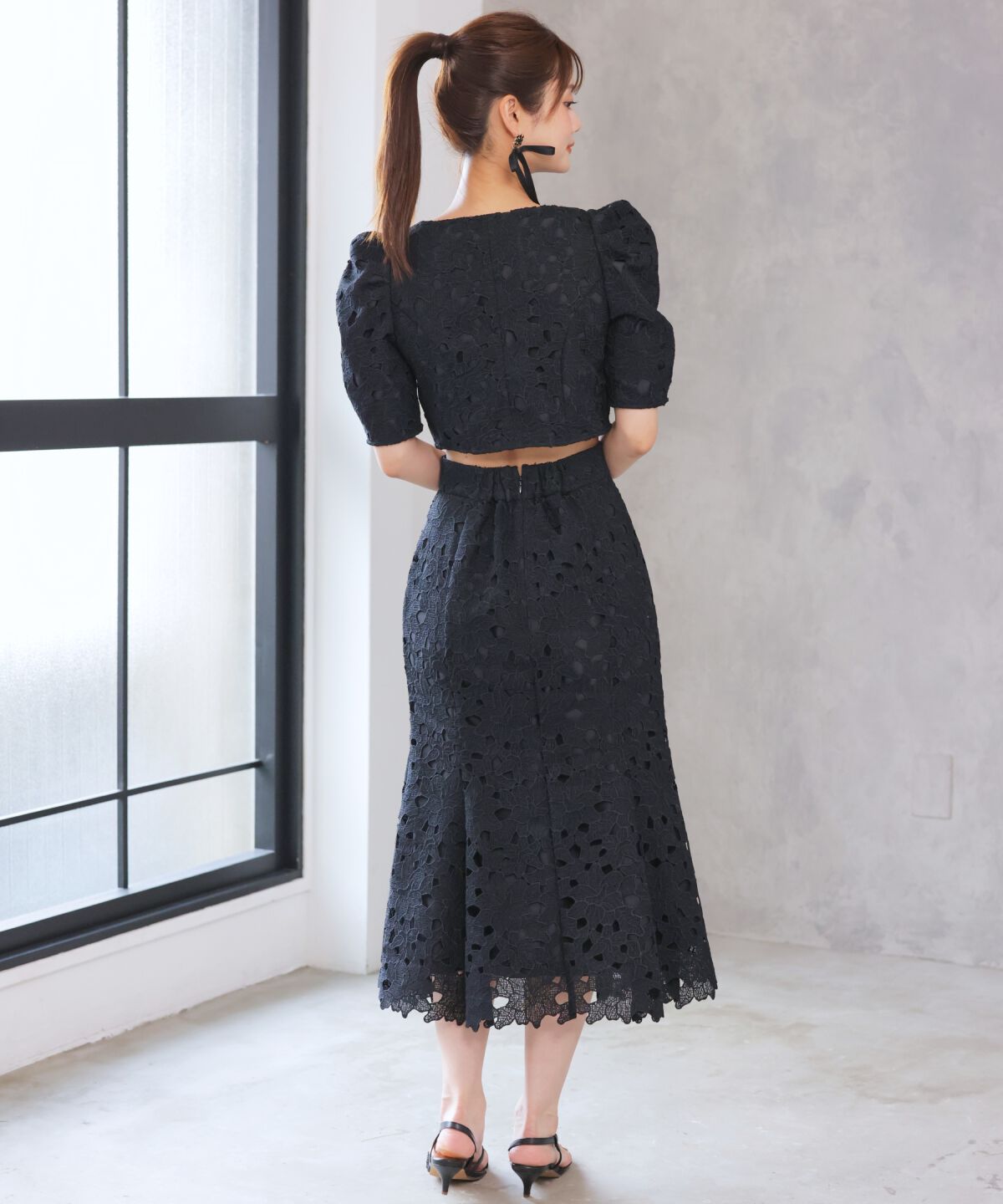 アンドクチュール「スカラレースマーメイドスカート」|フレア|