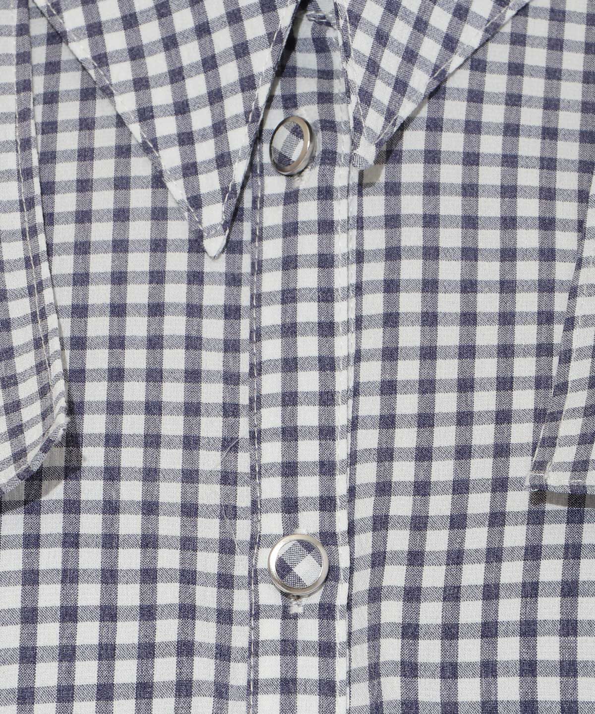 アンドクチュール「袖フリルチェックシャツワンピース」|ワンピース|