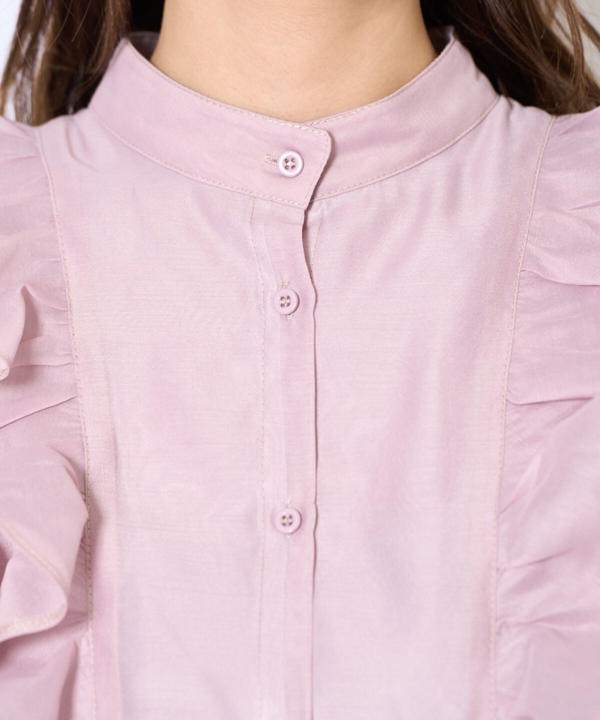 アンドクチュール「ボウタイフリルシアーブラウス」|シャツ・ブラウス|