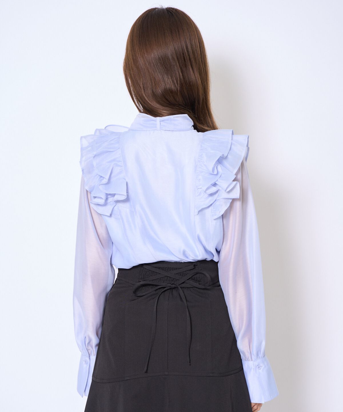 アンドクチュール「ボウタイフリルシアーブラウス」|シャツ・ブラウス|