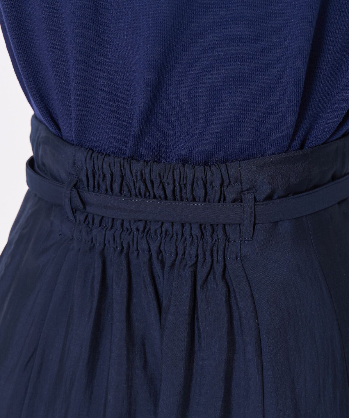 アンドクチュール「ベルト付きシアーフレアスカート」|フレア|