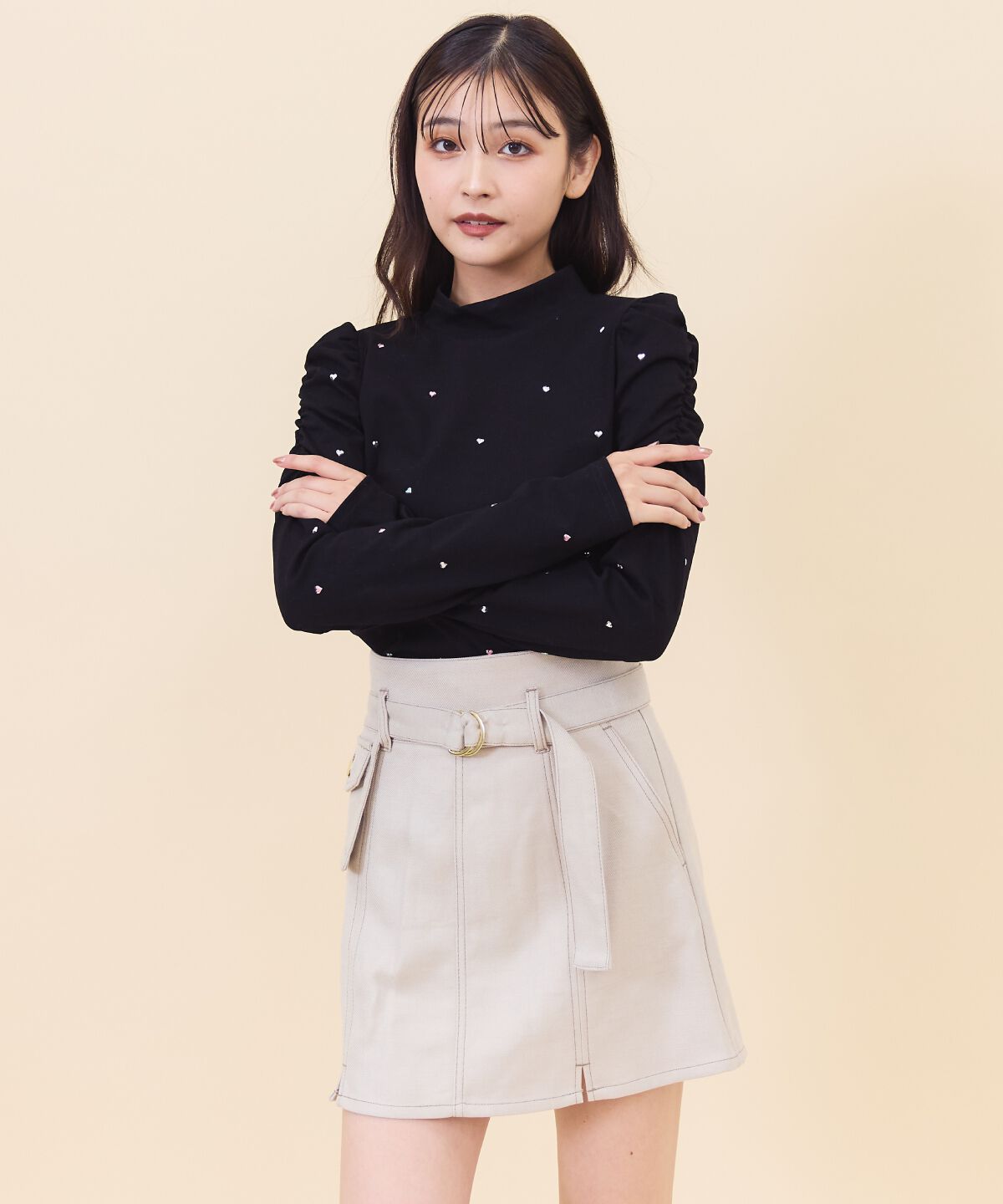 REDYAZEL「ポケットベルトミニスカート」|台形|オフ