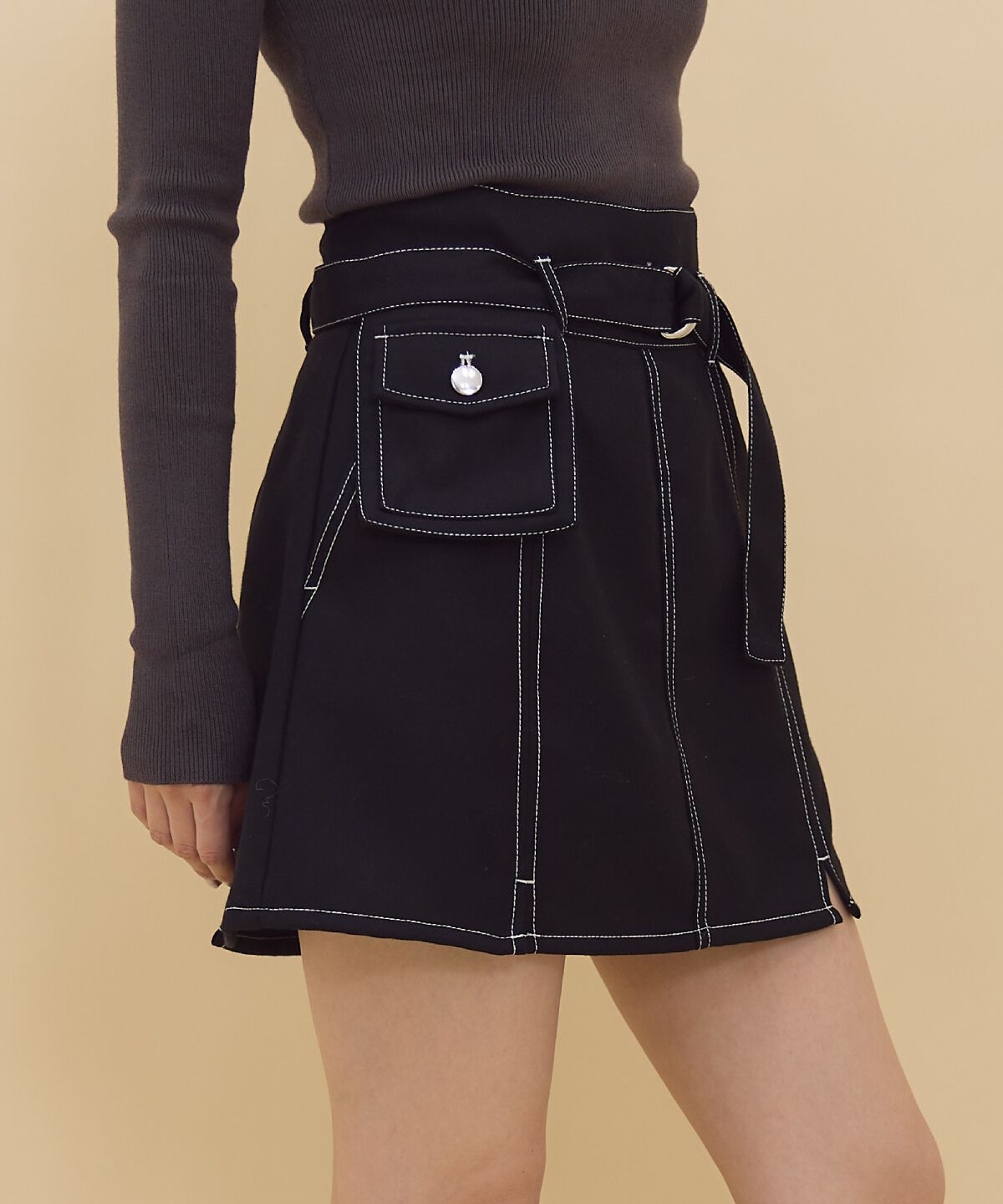 REDYAZEL「ポケットベルトミニスカート」|台形|