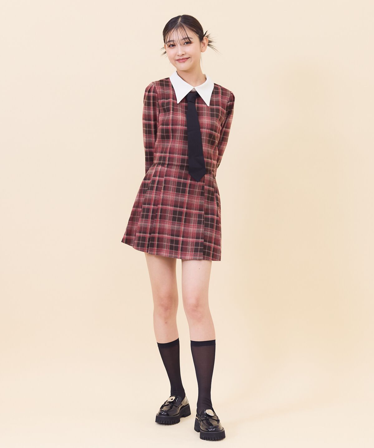 REDYAZEL「チェックプリーツスカショーパン」|キュロット|