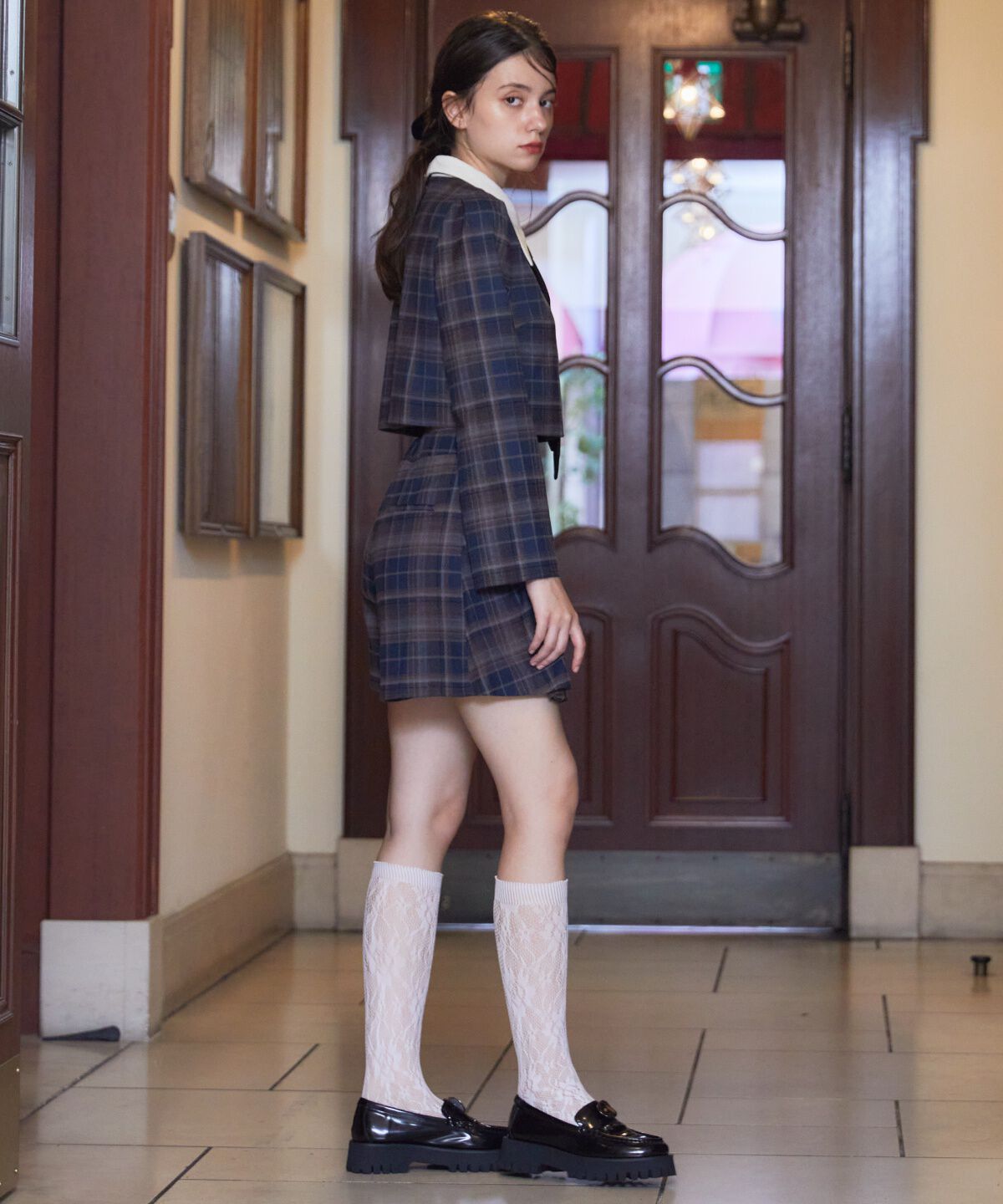 REDYAZEL「チェックプリーツスカショーパン」|キュロット|