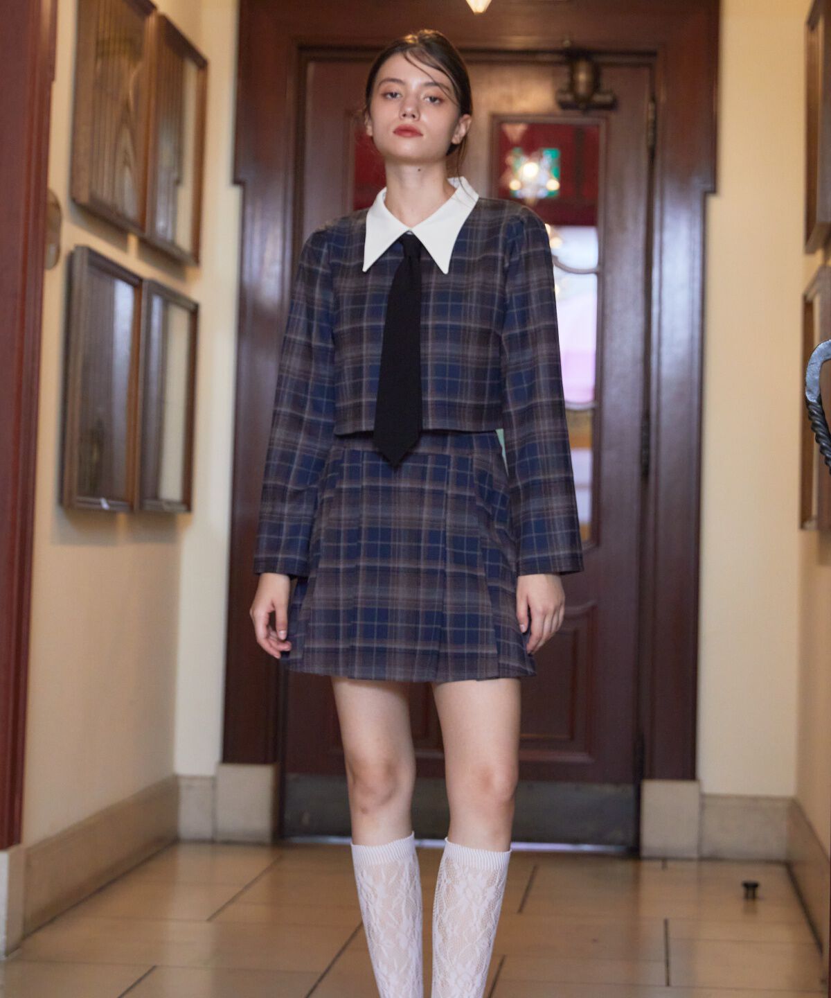 REDYAZEL「チェックプリーツスカショーパン」|キュロット|