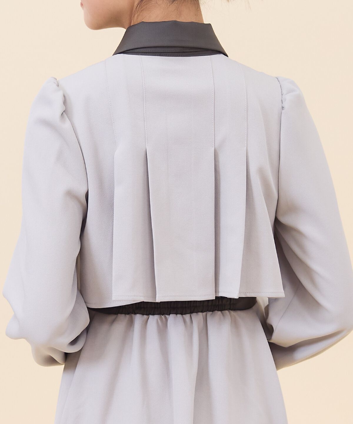 REDYAZEL「バイカラータックプリーツシャツワンピース」|ワンピース|