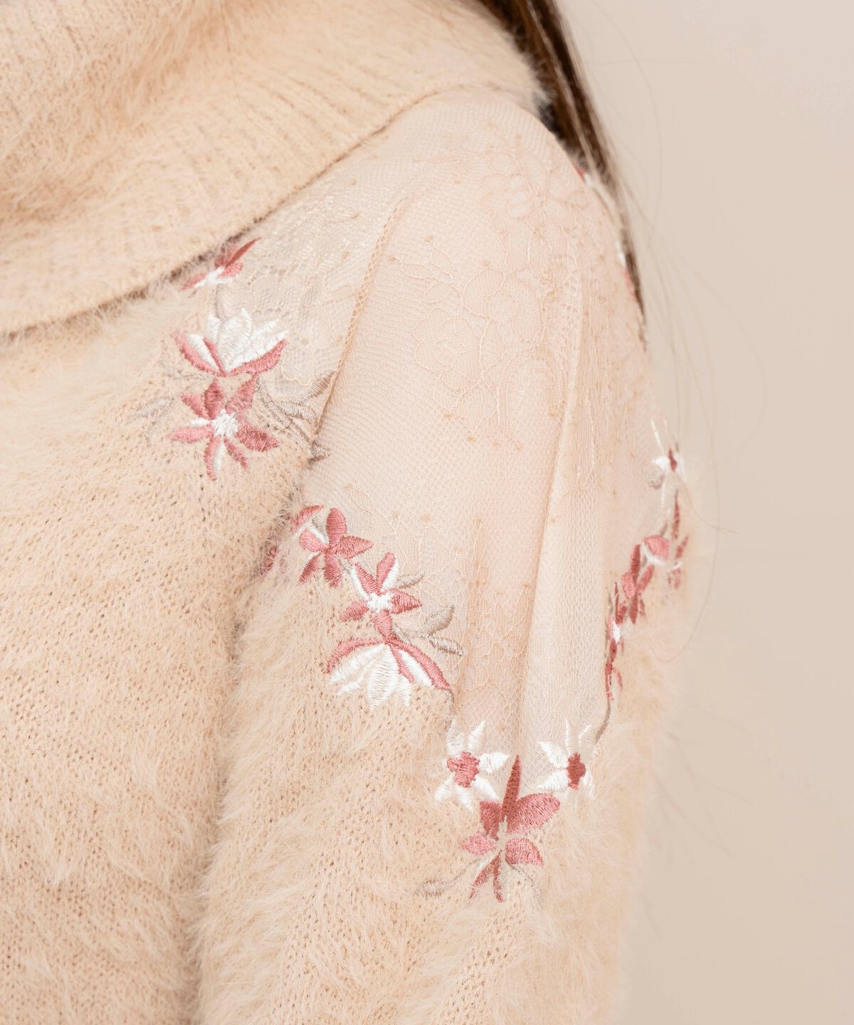 WILLSELECTION「刺繍シャギーニットプルオーバー」|ニット・セーター|