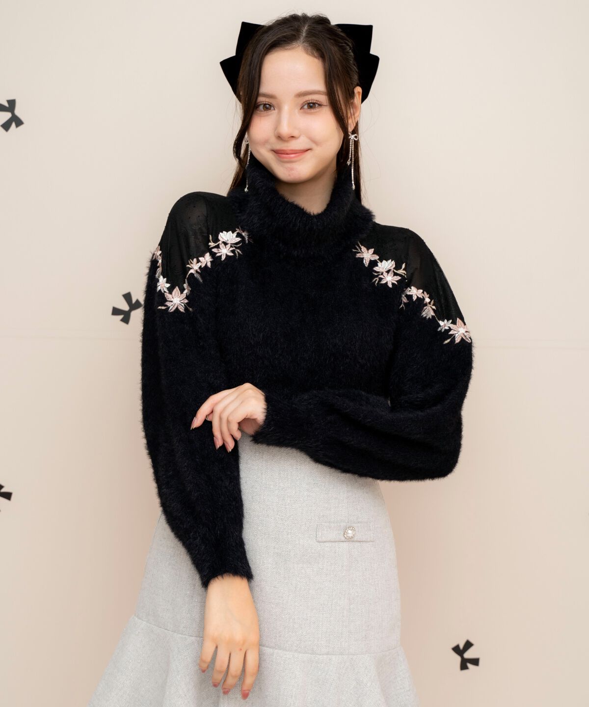 WILLSELECTION「刺繍シャギーニットプルオーバー」|ニット・セーター|