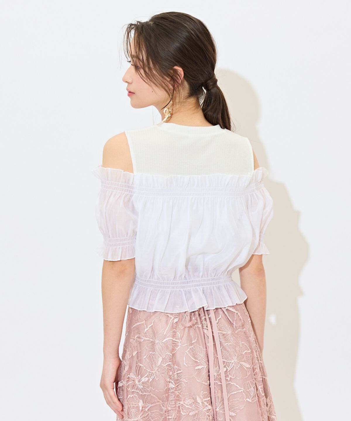 WILLSELECTION「レイヤード風オフショルカットトップス」|Tシャツ・カットソー|