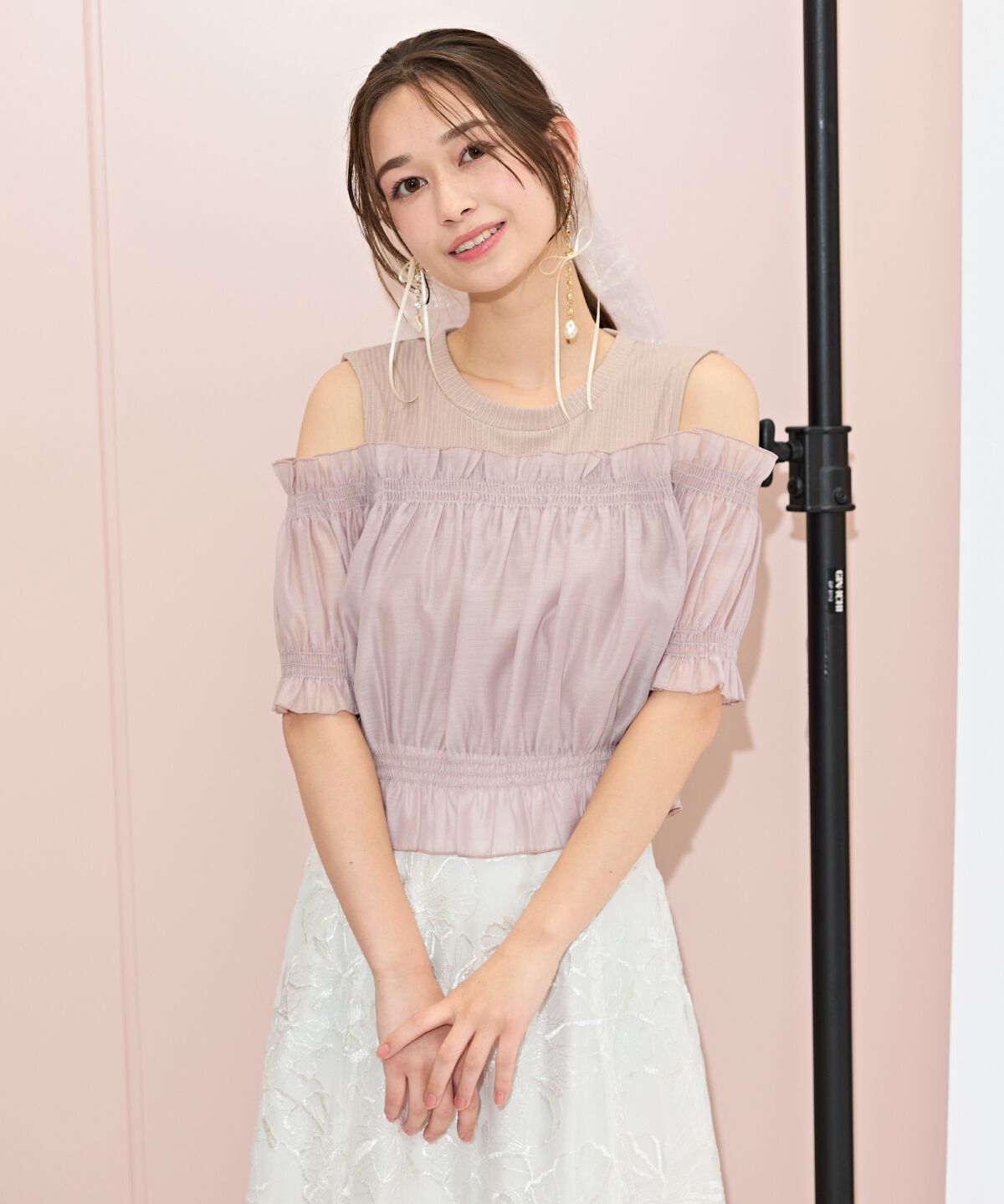 WILLSELECTION「レイヤード風オフショルカットトップス」|Tシャツ・カットソー|