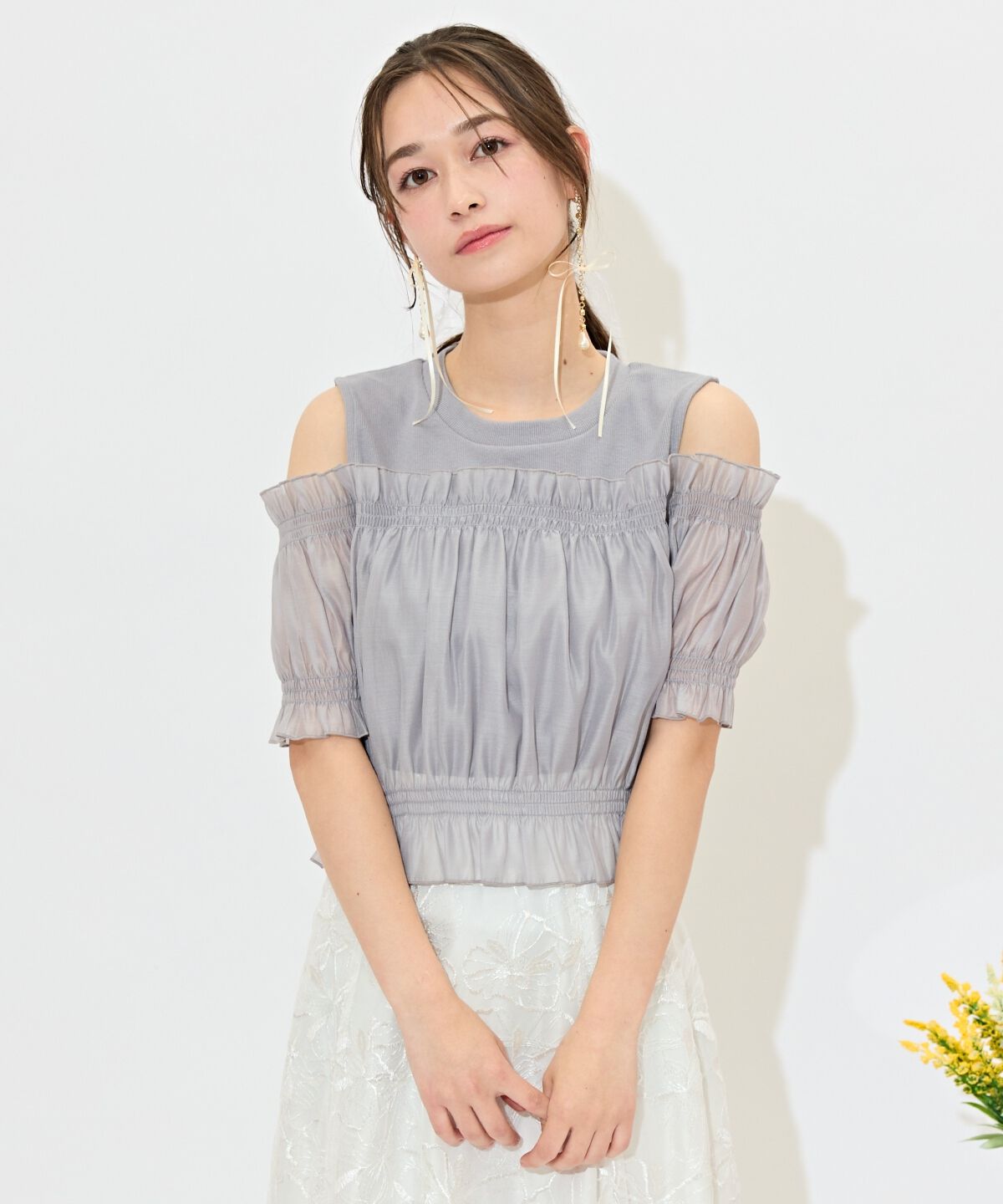 WILLSELECTION「レイヤード風オフショルカットトップス」|Tシャツ・カットソー|